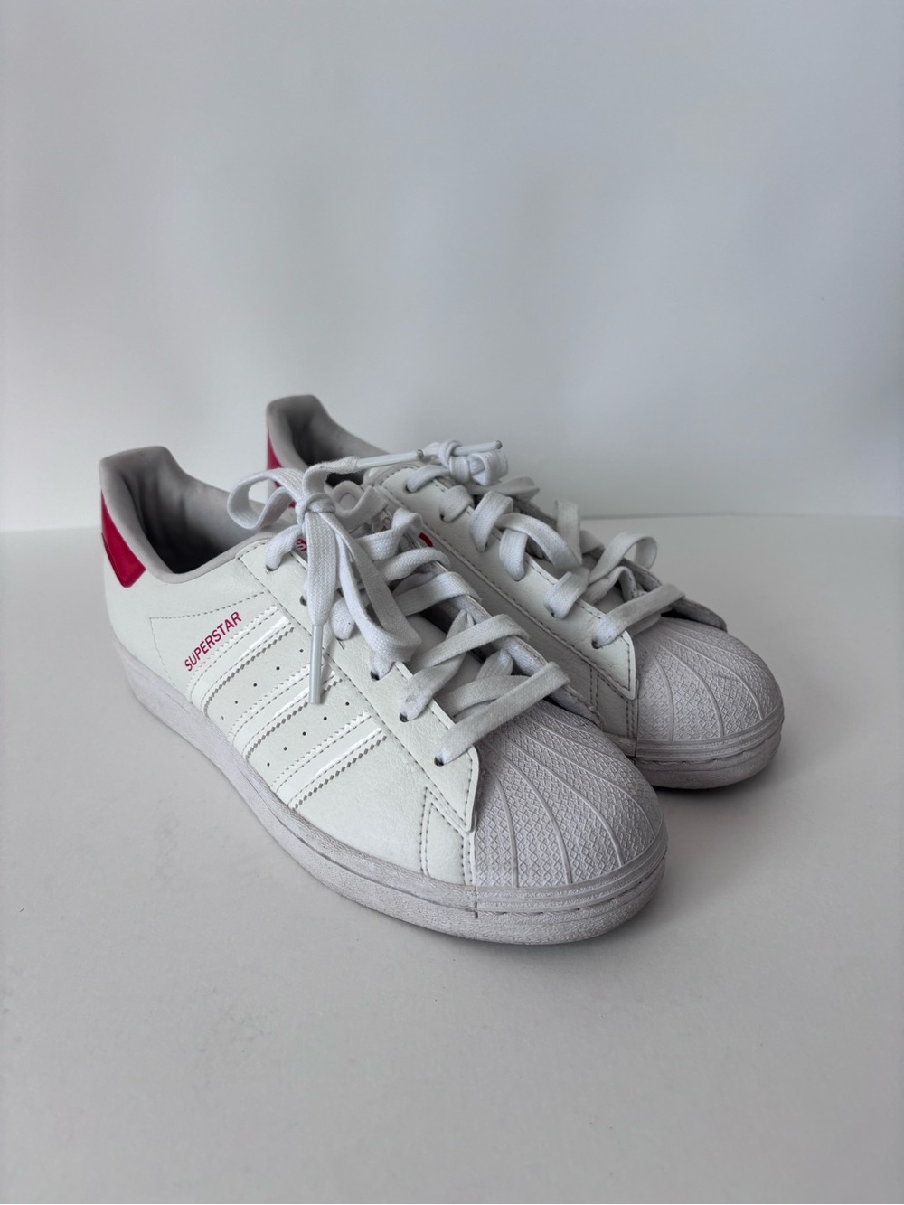 adidas Originals Superstar J 'Heart' White/Scarlet Red Shoes FW0817 Youth Size 5 - Picture 14 of 15